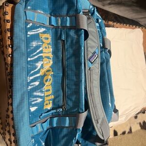 Patagonia 40L blackhole Teal and Gray Duffel Bag